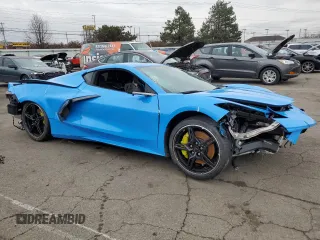 2022 Chevrolet Corvette 2LT with VIN 1G1YB2D45N5121874, listed as a Copart auction lot 44757845 with 2,047 mi miles and Salvage Title. Bid and sale history available at carsss.com. Image 4.