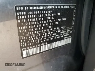 2021 Volkswagen Tiguan SE z VIN 3VV2B7AX6MM086605, wystawiony jako Copart lot #56351285 z przebiegiem 33 460 mil mil oraz Szkoda całkowita • Salvage title. Historia ofert i sprzedaży dostępna na DreamBid. Obrazek 13.