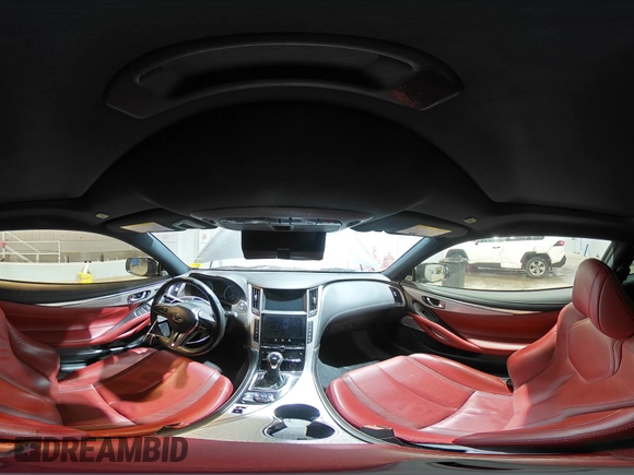 2017 Infiniti Q60 Red Sport 400 with VIN JN1FV7EL0HM701619, listed as a Copart auction lot 82981704 with 58,798 mi miles and Salvage title. Bid and sale history available at DreamBid. Image 14.