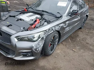 2015 Infiniti Q50 with VIN JN1BV7AR8FM401199, listed as a IAAI auction lot 41997546 with 86,017 mi miles. Bid and sale history available at carsss.com. Image 6.