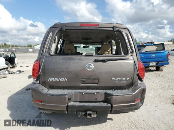 2015 Nissan Armada Platinum z VIN 5N1BA0NF2FN623534, wystawiony jako Copart lot #43910765 z przebiegiem 110 270 mil mil oraz Szkoda całkowita • Salvage title. Historia ofert i sprzedaży dostępna na DreamBid. Obrazek 6.