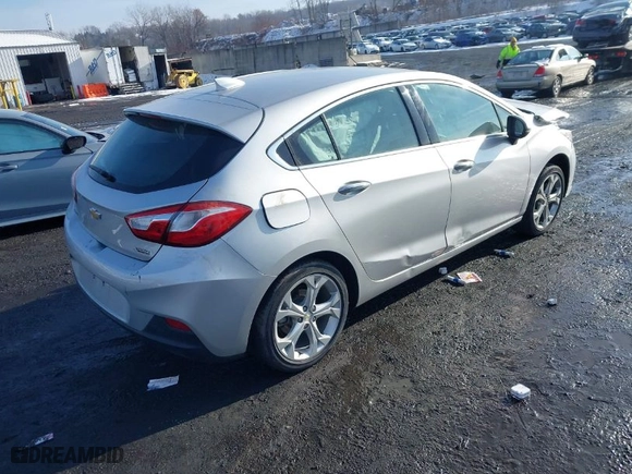 2018 Chevrolet Cruze Premier with VIN 3G1BF6SM4JS620363, listed as a IAAI auction lot 41203617 with 34,722 mi miles. Bid and sale history available at carsss.com. Image 4.