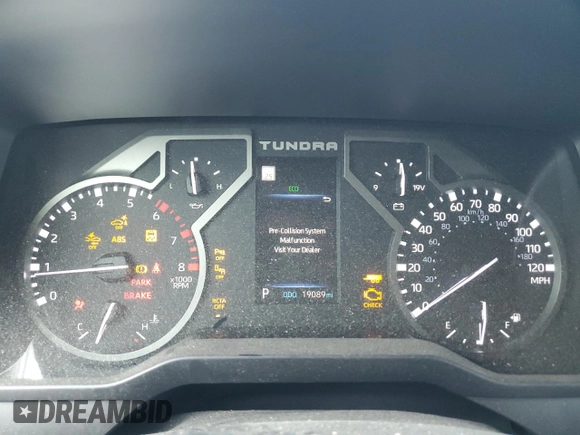 2023 Toyota Tundra Limited with VIN 5TFJA5DB8PX083947, listed as a Copart auction lot 59283695 with 19,089 mi miles and Salvage title. Bid and sale history available at DreamBid. Image 9.