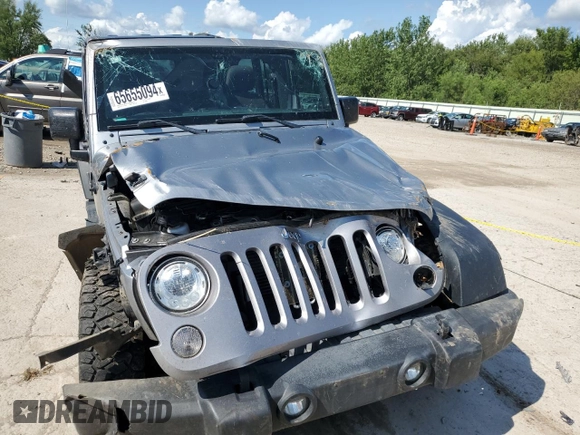 2018 Jeep Wrangler JK Unlimited Sport S with VIN 1C4BJWDG4JL849953, listed as a Copart auction lot 65655094 with 134,578 mi miles and Salvage Title. Bid and sale history available at carsss.com. Image 5.