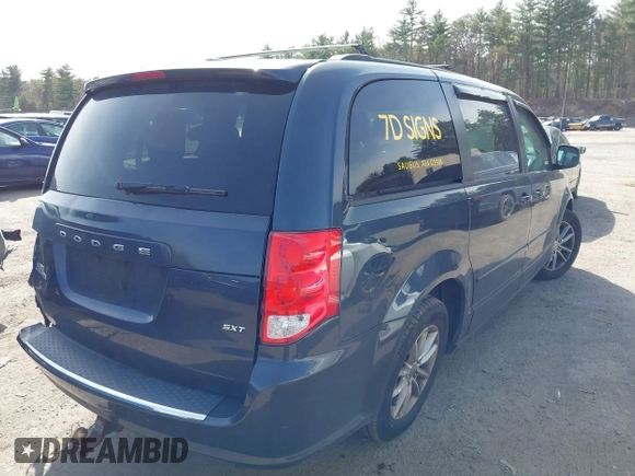2014 Dodge Grand Caravan SXT with VIN 2C4RDGCGXER109690, listed as a IAAI auction lot 42133337 with 109,332 mi miles and . Bid and sale history available at DreamBid. Image 4.