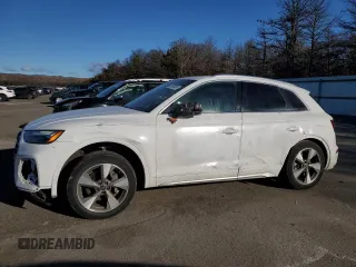 2022 Audi Q5 Premium with VIN WA1ABAFY4N2114252, listed as a Copart auction lot 87653595 with 21,361 mi miles and Salvage title. Bid and sale history available at DreamBid. Image 1.