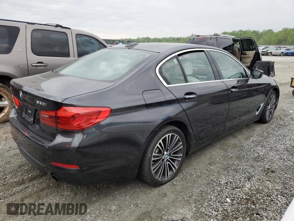 2018 BMW 5 Series 530i xDrive with VIN WBAJA7C5XJWC76816, listed as a Copart auction lot 52734405 with 77,917 mi miles and Clean Title. Bid and sale history available at carsss.com. Image 3.