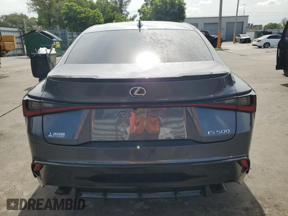 2023 Lexus IS 500 F Sport Performance z VIN JTHAP1D20P5002151, wystawiony jako Copart lot #64683715 z przebiegiem Nie podano mil oraz Szkoda całkowita • Salvage title. Historia ofert i sprzedaży dostępna na DreamBid. Obrazek 6.