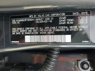 2015 Volvo V60 T5 Drive-E Premier with VIN YV140MEKXF1259241, listed as a Copart auction lot 66890004 with 117,600 mi miles and Salvage Title. Bid and sale history available at carsss.com. Image 15.