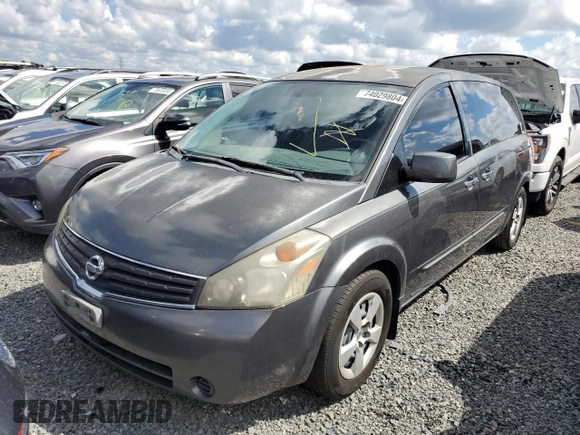 2008 Nissan Quest with VIN 5N1BV28U78N119235, listed as a Copart auction lot 74029804 with 244,167 mi miles and Salvage Title. Bid and sale history available at carsss.com. Image 1.