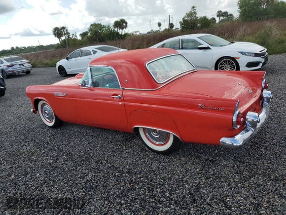 1955 Ford Thunderbird with VIN P5FH185381, listed as a Copart auction lot 73986904 with 2,206 mi miles and Salvage Title. Bid and sale history available at DreamBid. Image 2.