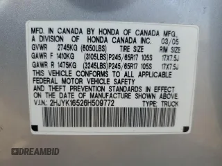 2006 Honda Ridgeline RTL with VIN 2HJYK16526H509772, listed as a Copart auction lot 55170775 with 297,623 mi miles and Clean Title. Bid and sale history available at carsss.com. Image 13.