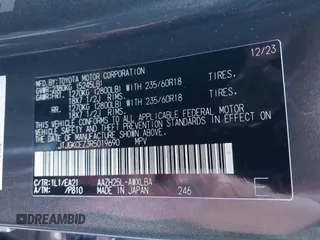 2024 Lexus NX 350h Premium with VIN JTJGKCEZ3R5019690, listed as a IAAI auction lot 42540919 with 21,705 mi miles and . Bid and sale history available at DreamBid. Image 9.