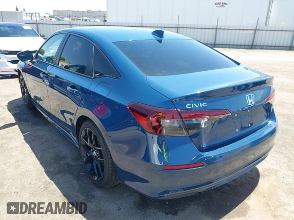 2025 Honda Civic Sport with VIN 2HGFE2F58SH582780, listed as a IAAI auction lot 42360120 with 1,562 mi miles and . Bid and sale history available at DreamBid. Image 3.