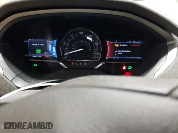 2014 Lincoln MKZ Hybrid with VIN 3LN6L2LUXER828698, listed as a Copart auction lot 52530265 with 90,601 mi miles and Salvage Title. Bid and sale history available at DreamBid. Image 9.