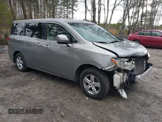 2012 Nissan Quest SL with VIN JN8AE2KP8C9037622, listed as a IAAI auction lot 41736154 with 80,544 mi miles and . Bid and sale history available at carsss.com. Image 1.