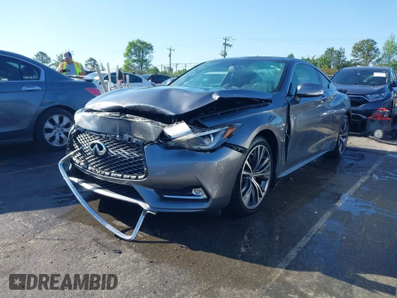 2018 Infiniti Q60 Luxe with VIN JN1CV7EK5JM200189, listed as a IAAI auction lot 41984637 with 77,315 mi miles and . Bid and sale history available at carsss.com. Image 17.