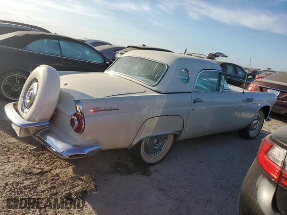 1956 Ford Thunderbird with VIN P6FH294352, listed as a Copart auction lot 75045584 with 87,726 mi miles and Salvage Title. Bid and sale history available at DreamBid. Image 3.