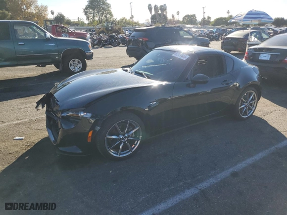 2023 Mazda MX-5 Miata RF Grand Touring with VIN JM1NDAM75P0552594, listed as a Copart auction lot 87289444 with 17,149 mi miles and Salvage Title. Bid and sale history available at carsss.com. Image 1.