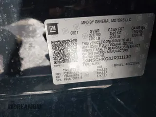 2018 Chevrolet Suburban LT z VIN 1GNSCHKC4JR111130, wystawiony jako IAAI lot #42383199 z przebiegiem 44 584 mil mil oraz . Historia ofert i sprzedaży dostępna na DreamBid. Obrazek 9.