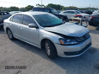 2013 Volkswagen Passat Wolfsburg Edition with VIN 1VWAP7A31DC065040, listed as a IAAI auction lot 42007311 with 133,510 mi miles. Bid and sale history available at carsss.com. Image 1.