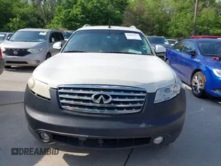 2004 Infiniti FX35 with VIN JNRAS08W34X220026, listed as a IAAI auction lot 42058535 with 168,328 mi miles. Bid and sale history available at carsss.com. Image 6.