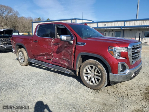 2019 GMC Sierra 1500 SLT with VIN 3GTU9DED2KG265625, listed as a Copart auction lot 45293105 with 112,137 mi miles and Salvage Title. Bid and sale history available at carsss.com. Image 4.
