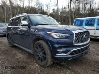 2019 Infiniti QX80 LUXE with VIN JN8AZ2NE8K9232889, listed as a Copart auction lot 53538575 with 96,642 mi miles and Clean Title. Bid and sale history available at carsss.com. Image 4.