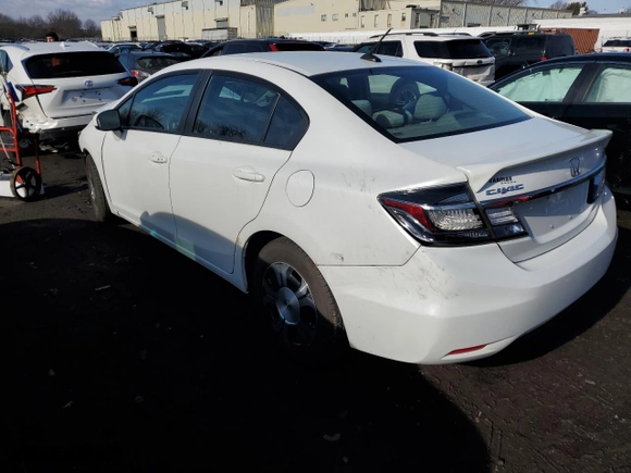 2014 Honda Civic Hybrid with VIN 19XFB4F21EE201599, listed as a Copart auction lot 42860345 with 60,205 mi miles and Clean Title. Bid and sale history available at carsss.com. Image 2.