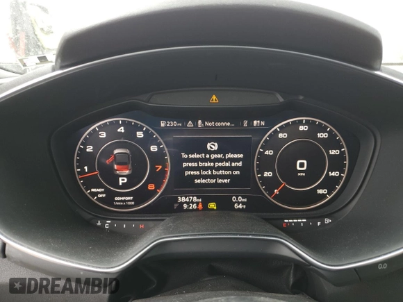 2017 Audi TT Roadster z VIN TRUT5CFV0H1022983, wystawiony jako Copart lot #53056424 z przebiegiem 38 478 mil mil oraz . Historia ofert i sprzedaży dostępna na DreamBid. Obrazek 9.