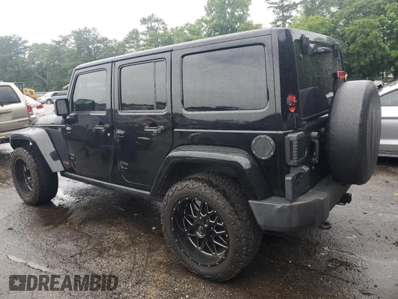2015 Jeep Wrangler Unlimited Sahara with VIN 1C4BJWEG6FL643460, listed as a Copart auction lot 58557765 with 130,181 mi miles and Salvage title. Bid and sale history available at DreamBid. Image 2.