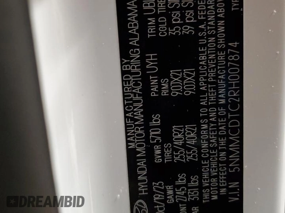2024 Genesis GV70 Sport с VIN 5NMMCDTC2RH007874, выставлен на аукционе Copart как лот 88458255 с пробегом 7 736 миль миль и Списание • Salvage title. История ставок и продаж доступна на DreamBid. Изображение 14.