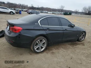 2017 BMW 3 Series 330e iPerformance with VIN WBA8E1C58HK895185, listed as a Copart auction lot 49287055 with 61,391 mi miles and Salvage Title. Bid and sale history available at carsss.com. Image 3.