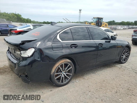 2021 BMW 3 Series 330i xDrive with VIN 3MW5R7J08M8B50434, listed as a Copart auction lot 55814435 with 56,824 mi miles and Salvage title. Bid and sale history available at DreamBid. Image 3.