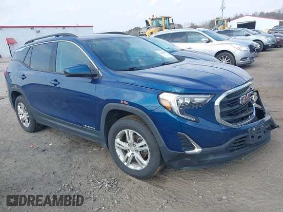 2020 GMC Terrain SLE with VIN 3GKALTEV8LL308773, listed as a IAAI auction lot 41442863 with 71,911 mi miles. Bid and sale history available at carsss.com. Image 1.