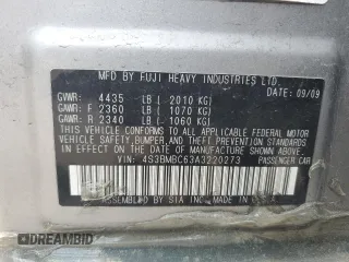 2010 Subaru Legacy Premium All-Weather Anniversary with VIN 4S3BMBC63A3220273, listed as a Copart auction lot 59629765 with 142,902 mi miles and Clean title. Bid and sale history available at DreamBid. Image 12.