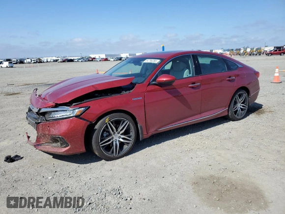 2021 Honda Accord Touring with VIN 1HGCV3F99MA009495, listed as a Copart auction lot 54796265 with 16,698 mi miles and Salvage title. Bid and sale history available at DreamBid. Image 1.