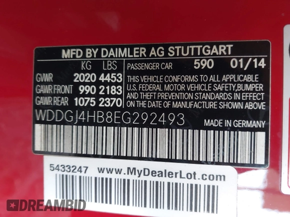 2014 Mercedes-Benz C 250 с VIN WDDGJ4HB8EG292493, выставлен на аукционе IAAI как лот 42032308 с пробегом 117 183 миль миль и . История ставок и продаж доступна на DreamBid. Изображение 9.