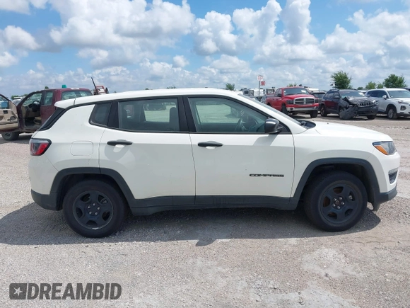 2018 Jeep Compass Sport with VIN 3C4NJCAB1JT151695, listed as a IAAI auction lot 42475636 with 77,607 mi miles and . Bid and sale history available at DreamBid. Image 13.