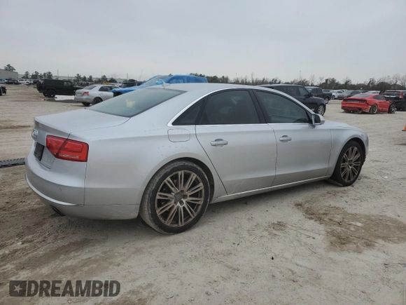 2013 Audi A8 3.0L z VIN WAUAGAFD6DN006892, wystawiony jako Copart lot #87917725 z przebiegiem 149 501 mil mil oraz Szkoda całkowita • Salvage title. Historia ofert i sprzedaży dostępna na DreamBid. Obrazek 3.