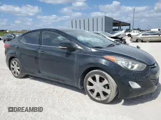 2013 Hyundai Elantra Limited with VIN KMHDH4AE4DU690826, listed as a Copart auction lot 55066595 with 75,059 mi miles and Salvage Title. Bid and sale history available at DreamBid. Image 4.