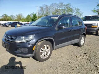 2017 Volkswagen Tiguan S z VIN WVGBV7AX0HK015303, wystawiony jako Copart lot #54820075 z przebiegiem 155 356 mil mil oraz Czysty tytuł • Clean title. Historia ofert i sprzedaży dostępna na DreamBid. Obrazek 1.