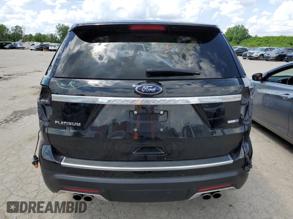 2018 Ford Explorer Platinum with VIN 1FM5K8HT6JGC48688, listed as a Copart auction lot 54159084 with 33,612 mi miles and Salvage title. Bid and sale history available at DreamBid. Image 6.