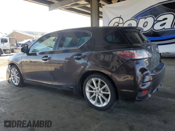 2011 Lexus CT 200h with VIN JTHKD5BH8B2016353, listed as a Copart auction lot 56593395 with 182,156 mi miles and Salvage title. Bid and sale history available at DreamBid. Image 2.