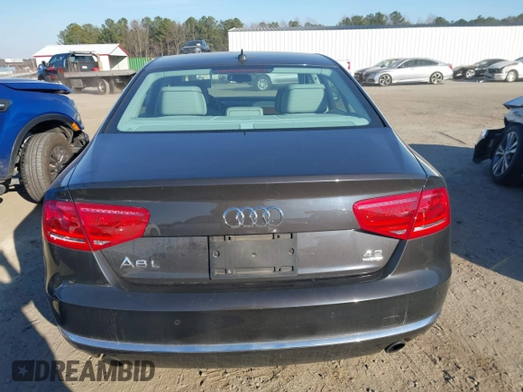 2012 Audi A8 L with VIN WAURVAFD1CN020870, listed as a IAAI auction lot 41701012 with 89,338 mi miles. Bid and sale history available at carsss.com. Image 17.