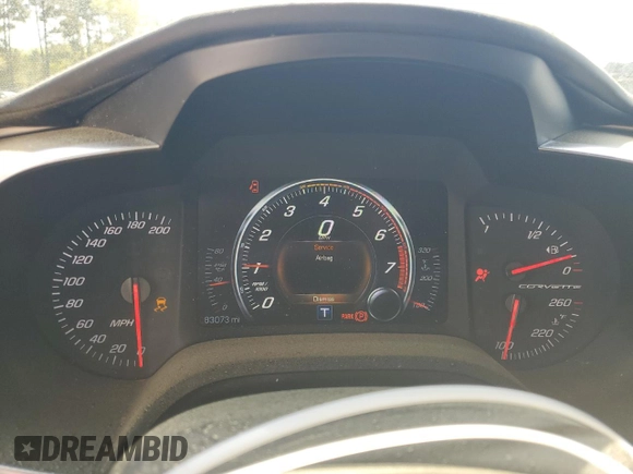 2014 Chevrolet Corvette 3LT with VIN 1G1YE2D72E5100689, listed as a Copart auction lot 50596915 with 83,073 mi miles and Salvage title. Bid and sale history available at DreamBid. Image 9.