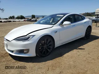 2017 Tesla Model S 100D с VIN 5YJSA1E27HF199003, выставлен на аукционе Copart как лот 59214775 с пробегом 99 673 миль миль и Списание • Salvage title. История ставок и продаж доступна на DreamBid. Изображение 1.