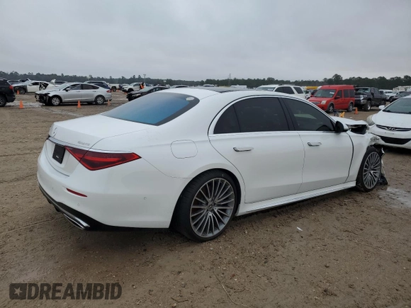 2024 Mercedes-Benz S 580 с VIN W1K6G7GB7RA274038, выставлен на аукционе Copart как лот 42456595 с пробегом 5 810 миль миль и Списание • Salvage title. История ставок и продаж доступна на DreamBid. Изображение 3.