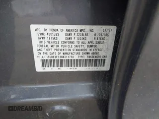 2017 Acura ILX z VIN 19UDE2F32HA012738, wystawiony jako IAAI lot #42188999 z przebiegiem 82 114 mil mil oraz . Historia ofert i sprzedaży dostępna na DreamBid. Obrazek 9.