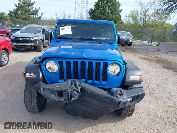 2021 Jeep Wrangler Unlimited Sport S z VIN 1C4HJXDG4MW743151, wystawiony jako IAAI lot #42204776 z przebiegiem 42 363 mil mil oraz . Historia ofert i sprzedaży dostępna na DreamBid. Obrazek 12.